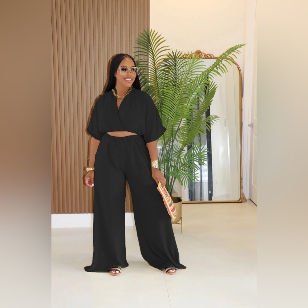 NWT Chic Black Matching Pant Set | Summer 2-Piece Set